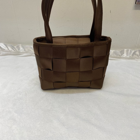 Women’s Seatbelt Bag Handbag Purse Snap Close with Double Handles Brown small - Picture 2 of 8